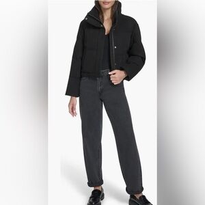 Levi's Black Corduroy Quilted Puffer Jacket